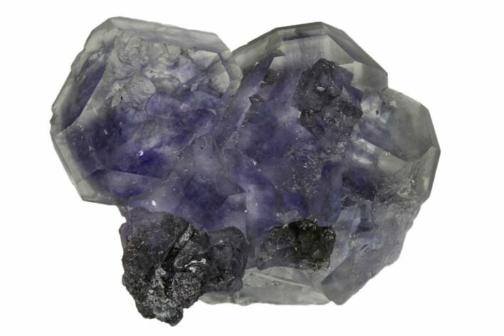 Purple Cuboctahedral Fluorite Crystal Cluster - China #161800